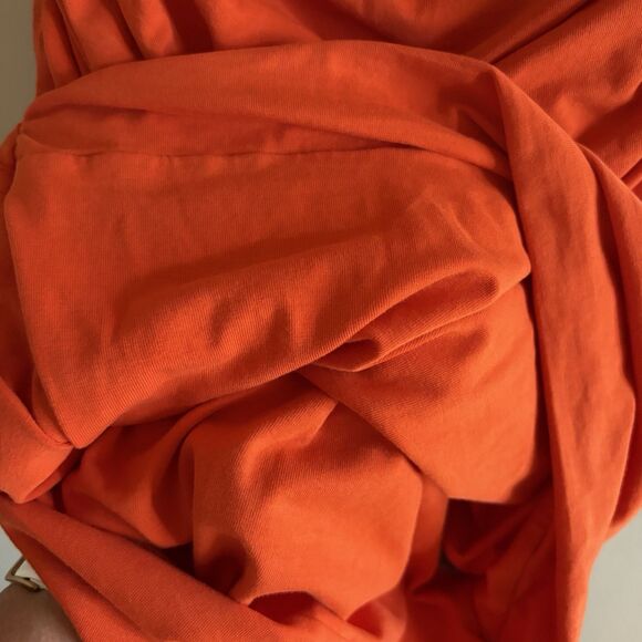 Boden Orange Ruched Cap Sleeve Off Shoulder BodyCon Mini Dress Lined SZ 4‎ Small - Picture 7 of 10